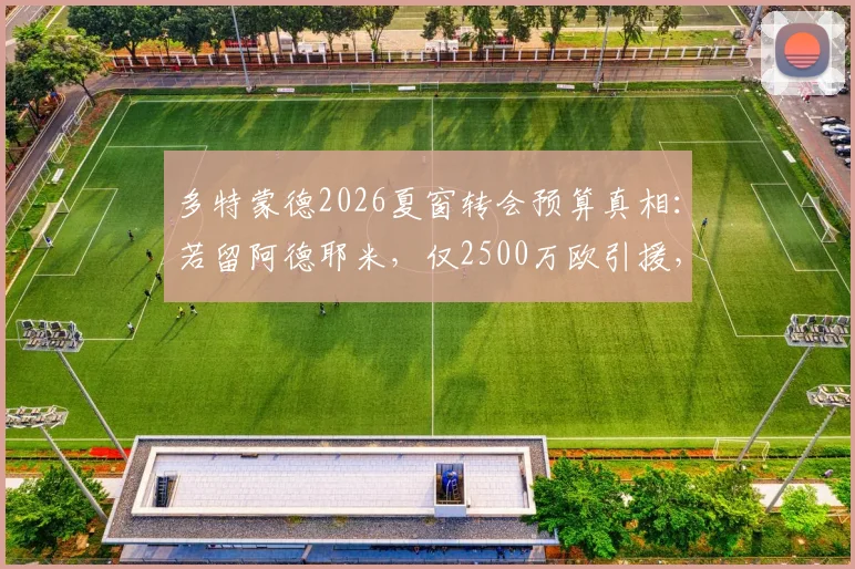 多特蒙德2026夏窗转会预算真相：若留阿德耶米，仅2500万欧引援，德媒剖析财务困境与补救方案